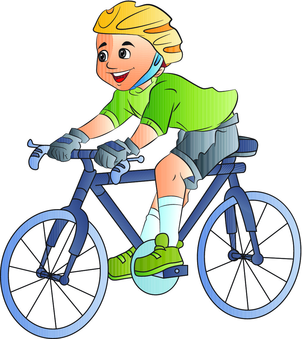 boy riding a bike